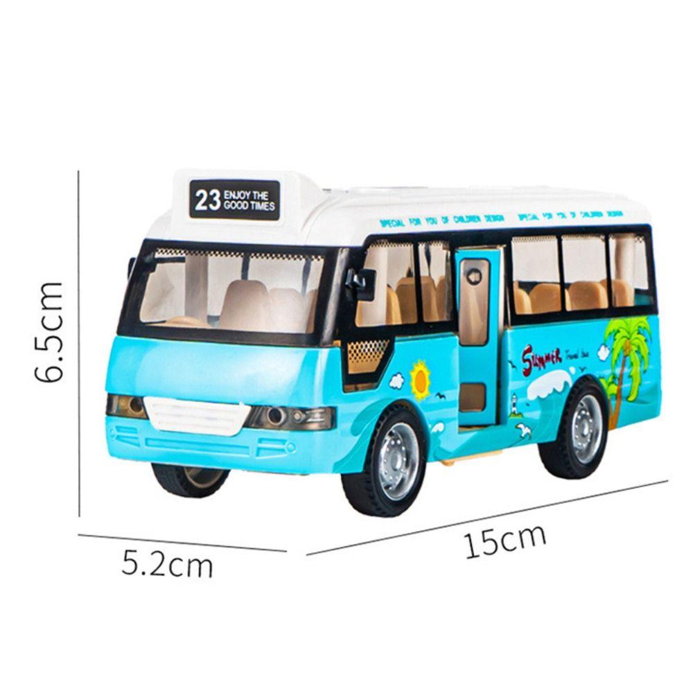 Sound And Light School Bus Toys Friction Powered Pull Back Bus Bus Model Toy  Children