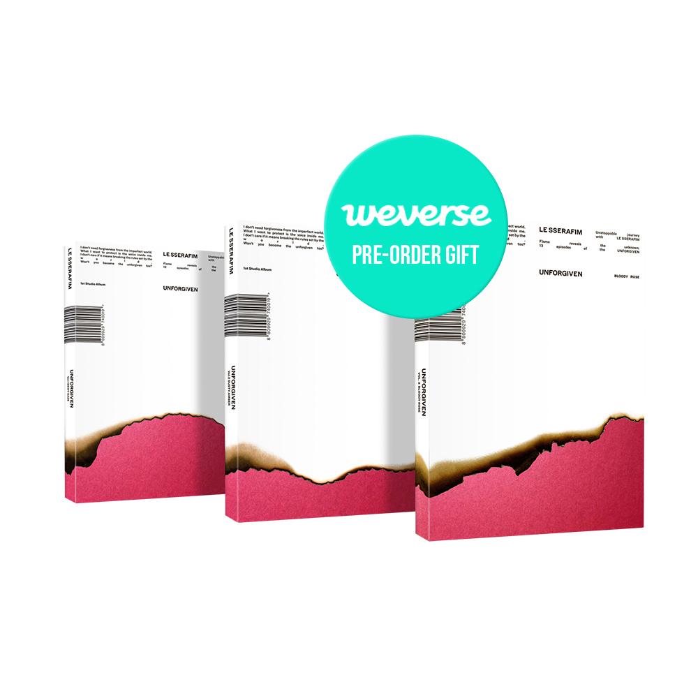 LE SSERAFIM 1-й студийный альбом [UNFORGIVEN] вкл.. Weverse ПОБ