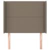VidaXL Headboard with Ears Taupe 103x16x118-128 Cm Fabric3119434