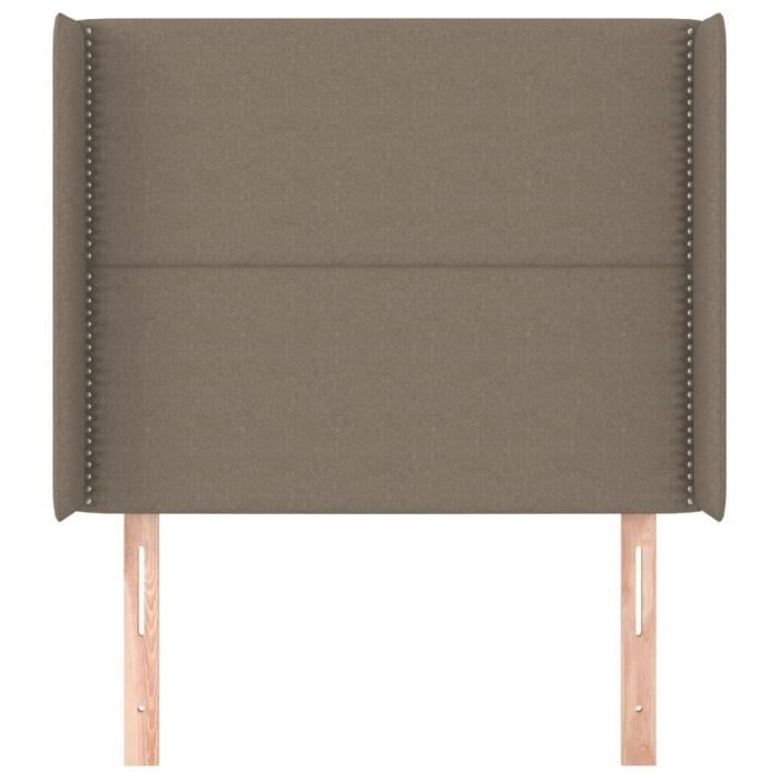 VidaXL Headboard with Ears Taupe 103x16x118-128 Cm Fabric3119434