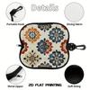 2D-Bohemian Floral Pattern Protective Sunglasses Case, Vintage Mandala Print Eyeglasses Holder, Portable Travel Eyewear Pouch, Soft Shell Accessories
