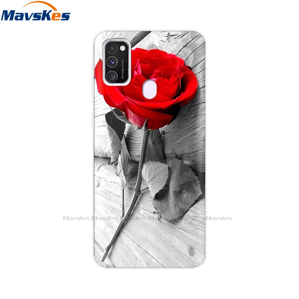 Чехол для Samsung Galaxy M21 Задняя крышка Мягкий силиконовый TPU Чехол для телефона Для Samsung Galaxy M20 M21 M30 M30s M31 Чехол Защитный бампер