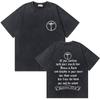 Washed Vintage Christian Jesus Graphic Tshirt Male High Quality Cotton Tshirts Men Hip Hop Gothic Oversized T Shirt Streetwear