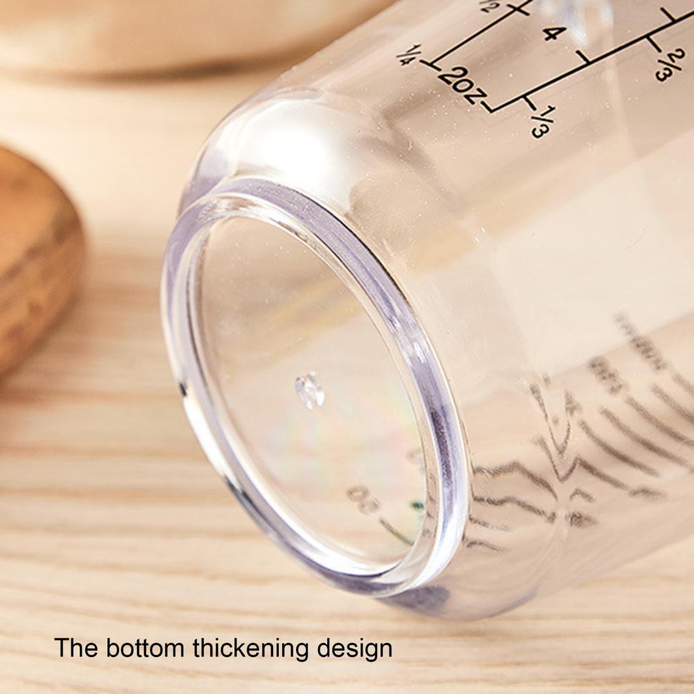 300/600/1000ml Measuring Cup Transparent Heat Resisting Plastic Milk Water Scale Measuring Jar Microwave Tool for Baking