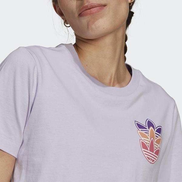 Adidas Originals Logo Play Tee Women Tops Light-Purple H22754