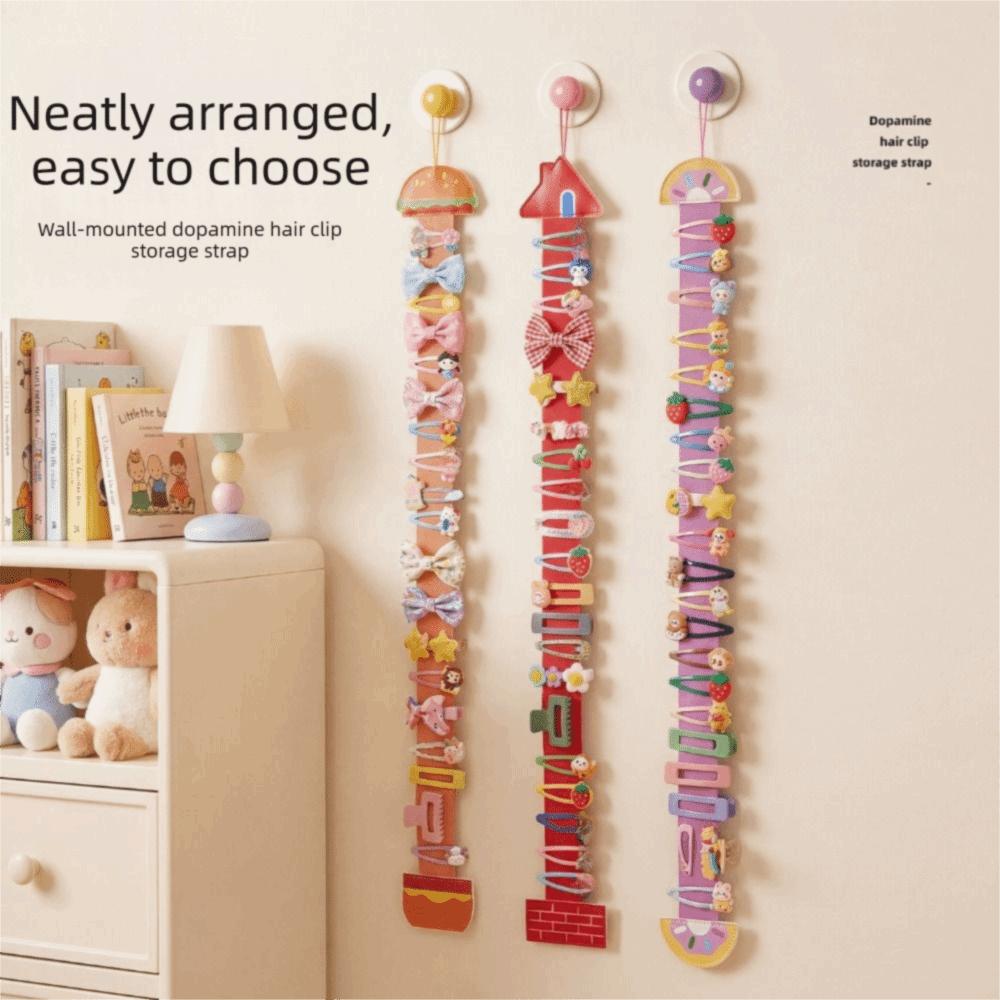 Space-Saving Hanging Hair Clips Holder Vibrant Color Hairpin Display Rack Headbands