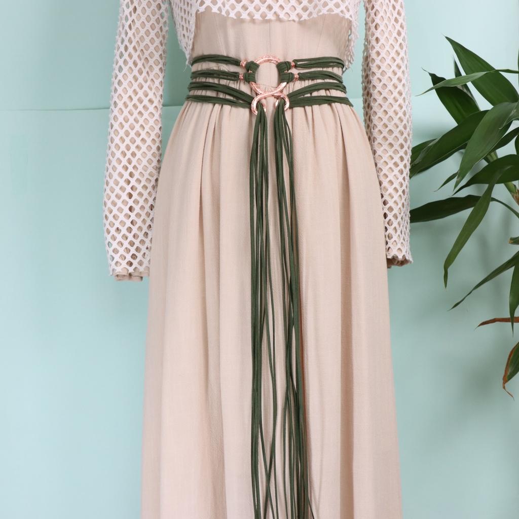 Пояс из веревки викинга - Женский костюм викинга Средневековый пояс с крестом тролля Аксессуары ведьмы Хэллоуин Косплей