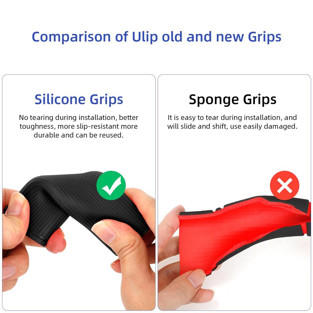 Black Ulip silicone handlebar extender kit without light for xiaomi and Ninebot ES series scooters