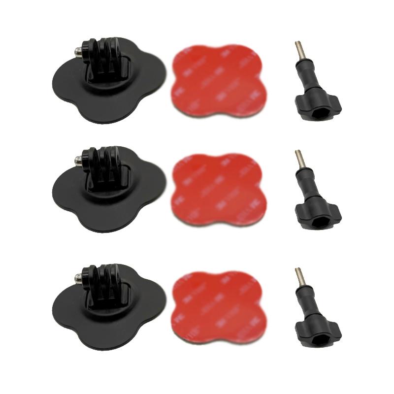 Adjustable Motorcycle Helmet Mount for Insta360 X5 X4 X3 Ace Pro GoPro 13 12 11 10 DJI Adhesive Fits Surfaces Action Camera Base