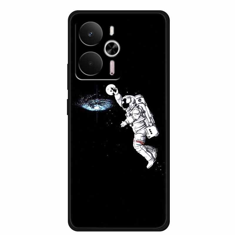 For Realme 14 5G Case Realme14 Coque 6.67" Black Silicone Soft TPU Phone Case For Realme 14 2025 Back Cover Case Shell Funda Cat
