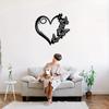 Butterfly Heart Metal Wall Art – Steel Garden & Patio Decor, Elegant Hanging for Home, Living Room & Bedroom, Perfect Gift