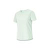 Fitness Series Solid Color Moisture Wicking Quick Dry Reflective Round Neck Short Sleeve T-Shirt Women Tops Ice-Green ATSU454-2