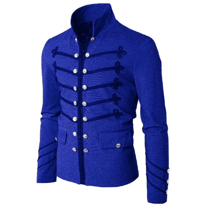Fashionable Men's Double Breasted Medieval Jacket Perfect For Halloween Parties