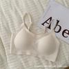 Traceless underwear women's small breasts gather, not empty cup to show chest, large vest type no size bra cover to keep warm