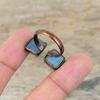 Кольцо с синими друзами, медное кольцо, изготовленное электроформованием, регулируемое кольцо, ювелирные изделия с синими друзами, кольца ручной работы с настоящими драгоценными камнями, подарок для него, ювелирные изделия, изготовленные методом гальванопластики