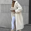 BITCED Autumn/Winter Women's Temperament Commuter Coat Long Sleeve Lapel Plush Coat for Women