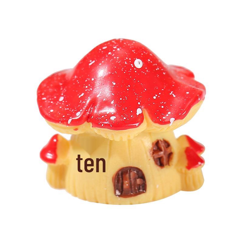 Moss Micro Landscape Resin Mushroom House for Succulent Gardens – DIY Craft Ornament