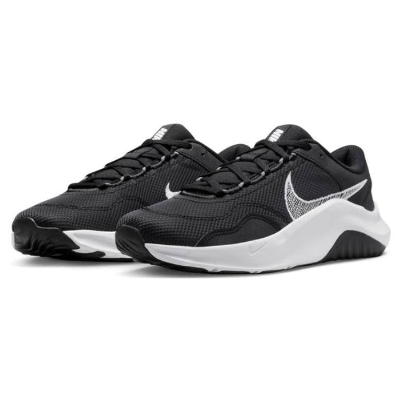 Nike Женские тренировочные футбольные бутсы Legend Essential 3 Next Nature 'Black White' DM1119-001