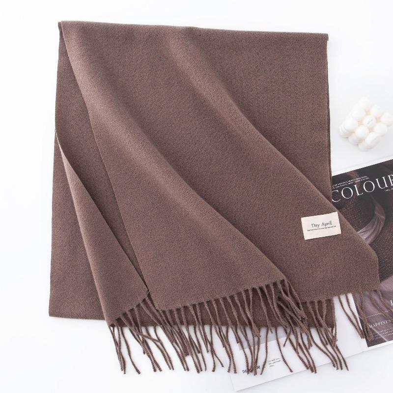 Morandi Color Scarf Shawl Solid Color Cashmere Feel Long Winter Wrap Luxury Soft Fashion Gift Lightweight Women’s Neck Scarf