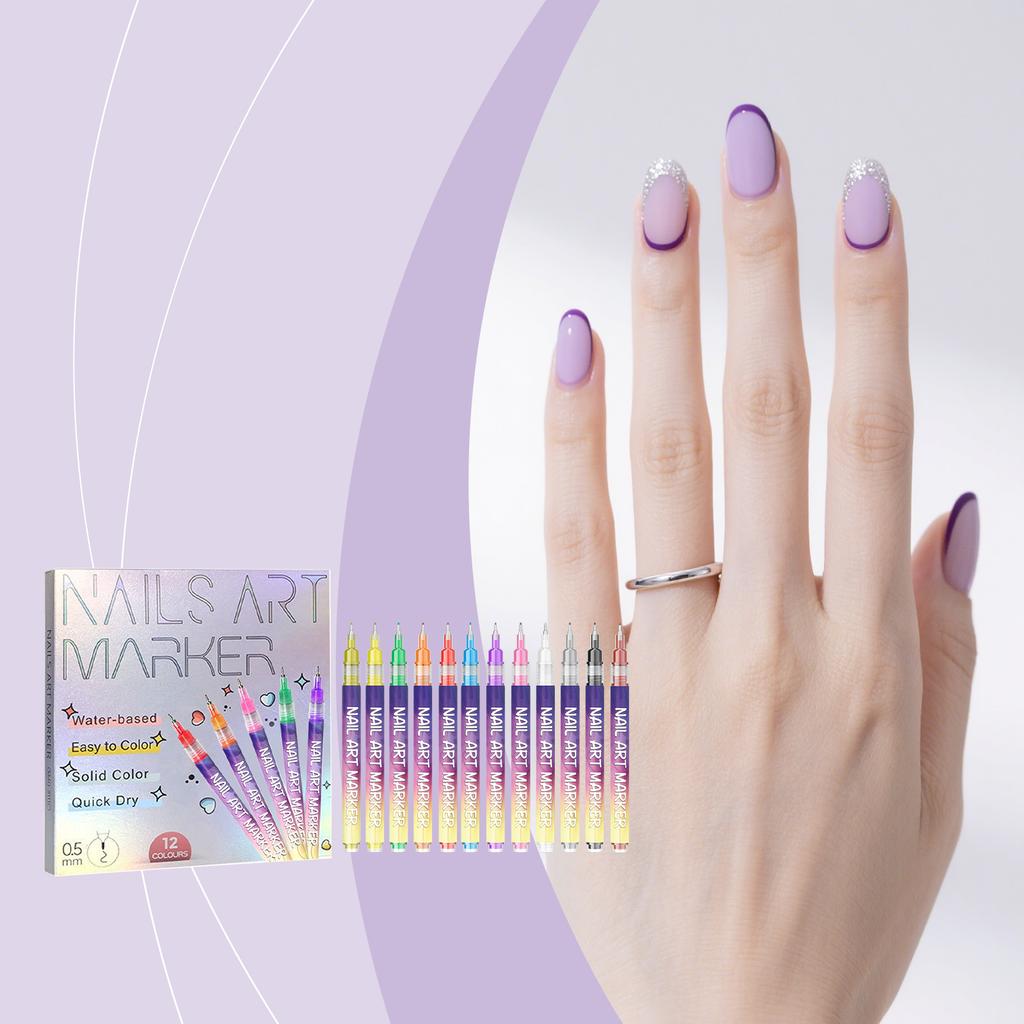 Рождественская ручка для дизайна ногтей своими руками, Контурирование и раскрашивание ногтей, Фестивальное сочетание цветов, Ручка для удержания цвета, 12 мл