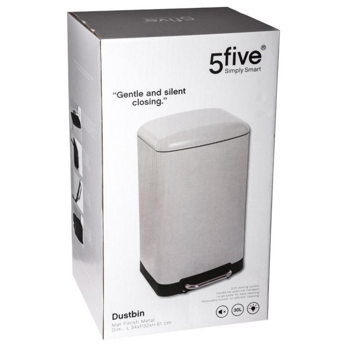 Контейнер для мусора "Ариан" 30 литров Атмосфера - Белый