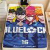 1 шт. Фланелевое одеяло с принтом BLUE LOCK, Высококачественное, Для всех сезонов, Декор для дома, Тепло и уют, Идеально для рождественских подарков