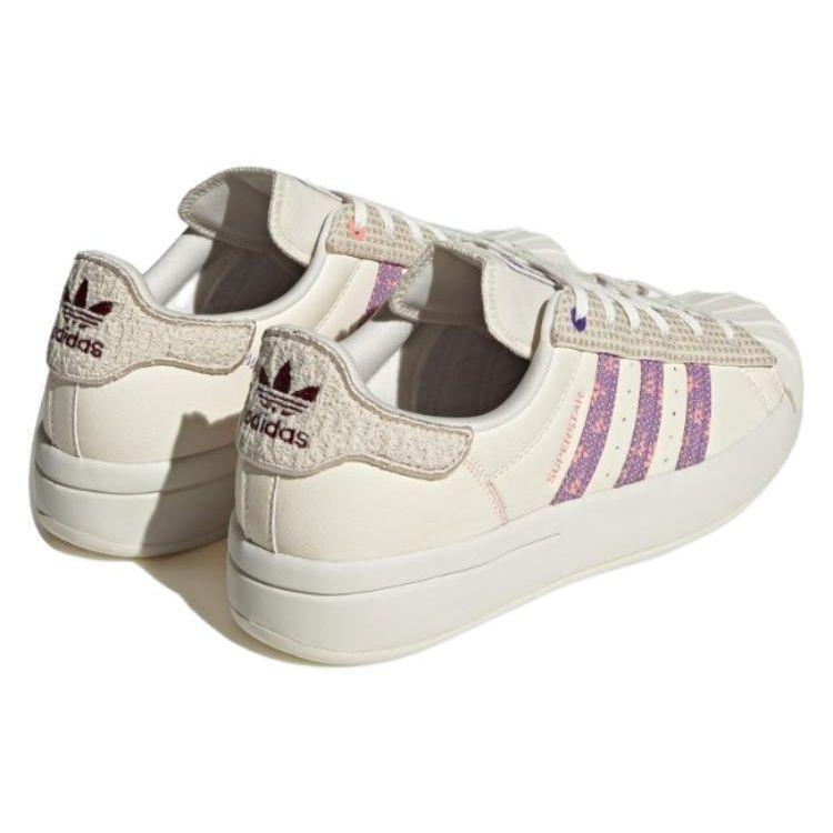 Adidas Originals Superstar Ayoon Durable Breathable Low-Top Skate Shoes Women Sneakers White Purple IG3001