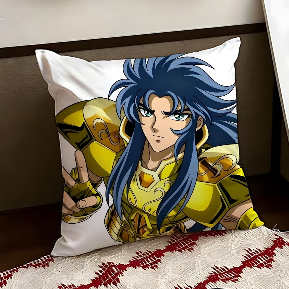 Аниме Saint Seiya Наволочка Двусторонняя Мягкая Прочная Подушка Чехол для Дома Автомобиля Многоцелевое Использование для Ежедневного Комфорта