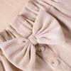 Детская мода Повседневная юбка Однотонная с бантом Однобортная Короткая юбка