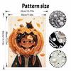 Halloween pearl painting handmade diy art pumpkin black cat wizard portrait autumn leaves pearl home decoration painting