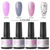 4 шт., набор лаков для ногтей, замачиваемый гель-лак для ногтей, УФ-гель-лак для дизайна ногтей, 7,5 мл, лак для ногтей, аксессуары для маникюра