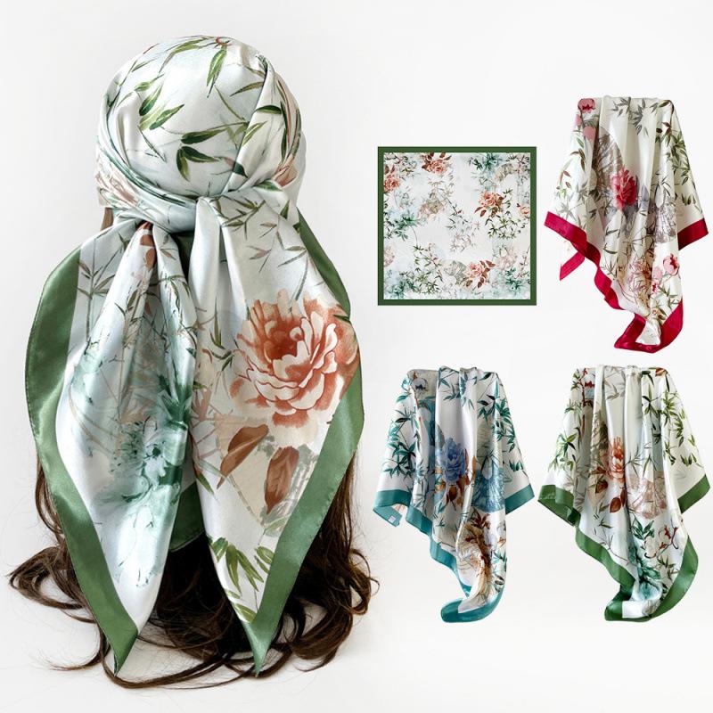 90cm Rayon Scarf – New Floral Print Scarf: A Stylish and Versatile Shawl for Women