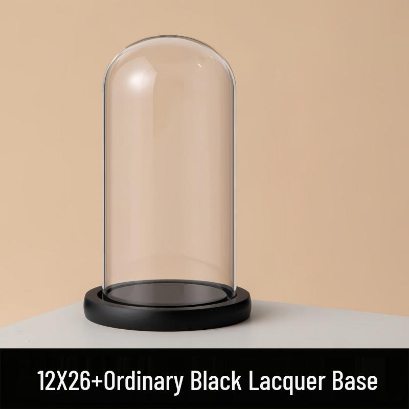 Eternal Flower Glass Dome: Modern Home Decor with Preserved Flowers and Handcrafted Figurine