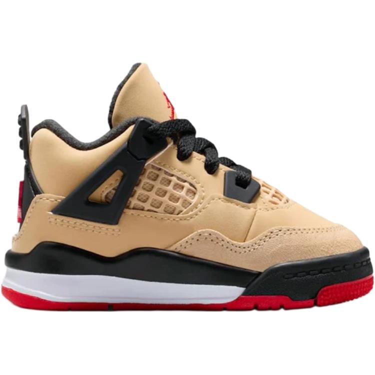 Кроссовки Air Jordan 4 Retro TD Pizza для малышей, бежевые, кунжутные, белые IH2095-200