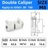 1Pcs Aluminum Alloy C-Type Caliper Clamp Vacuum Fitting Clamp  for ISO Vacuum Flange Connection