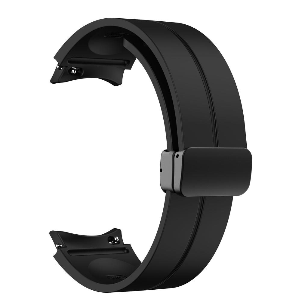 Магнитная D-пряжка Силиконовый ремешок Для Samsung Galaxy Watch 6 5 4 Серии Спортивный ремешок Для Galaxy Watch 45 44 40/Classic 47 46 43 42
