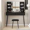 Furniouse туалетный столик с зеркалом, подсветкой, сенсорным выключателем, 3 режима освещения, яркость, регулируемый столовый гарнитур для спальни-студии