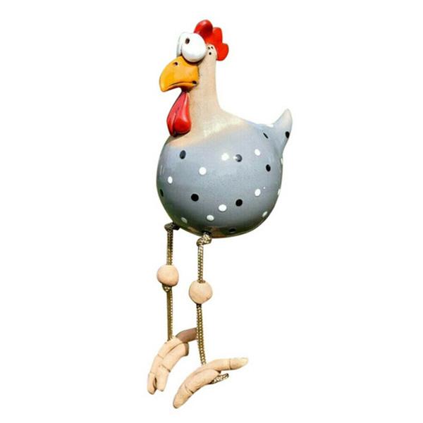 Садовые статуи петуха из смолы, забавные статуи курицы, уличные художественные статуи для двора, дурацкий петух, декор для газона, скульптуры, украшения для дома
