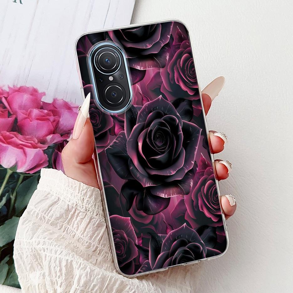 Чехол для Huawei Nova 9 SE Чехол Nova9 Pro Роскошный с рисунком цветов Мягкий тонкий чехол для телефона для Huawei Nova 9 Pro Nova9 SE Fundas Сумки