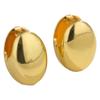 French Retro Gold Eggshell Earrings Are Cold, Simple And Fashionable, High-End Water Droplets, Exquisite Oval Earrings.