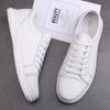 Новые высококачественные белые модные мужские кроссовки из натуральной кожи, дышащие повседневные туфли на плоской подошве, мужская обувь класса люкс, дизайнерская мужская обувь