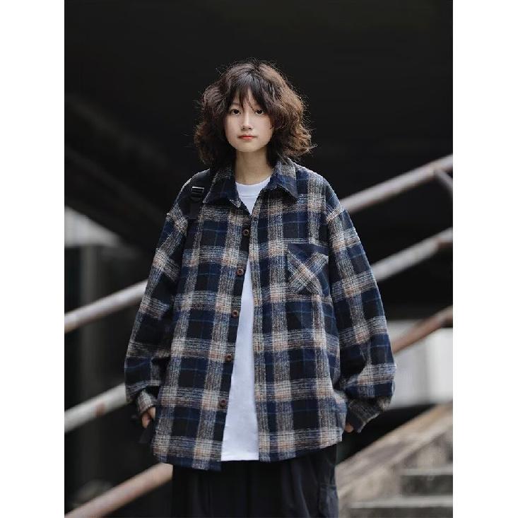 2024 Letter Long Sleeve Shirt Japanese Hong Kong Style Ins Loose Shirt Boys Summer Trendy Versatile Casual Coat