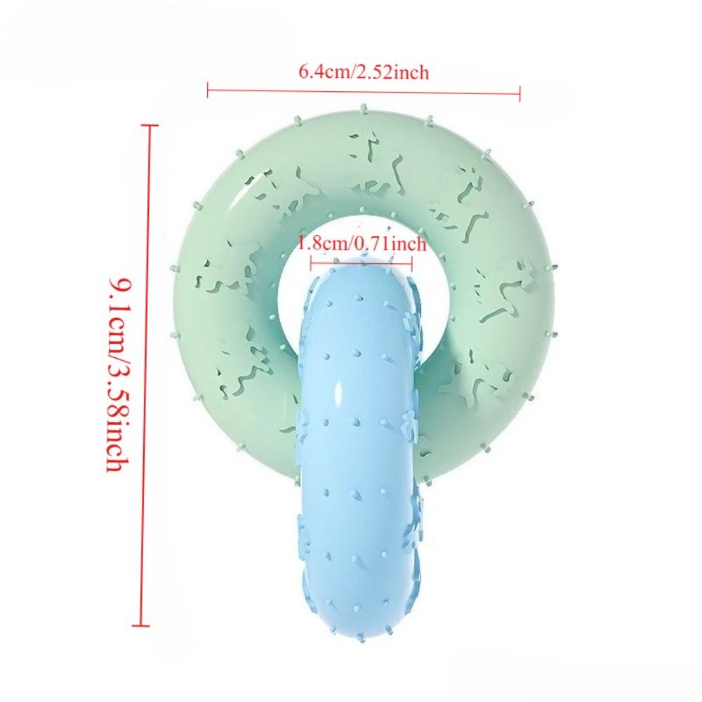 Игрушки для жевания для собак для чистки зубов Розовая мягкая резиновая кость Забавный мяч Интерактивный бублик Лакомство для маленьких и средних собак Подарки для питомцев