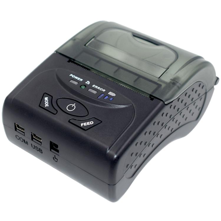 POS-5807 58 мм Портативный Термопринтер Билетов Bluetooth с USB-портом, Максимальный поддерживаемый размер термобумаги: 57x50мм