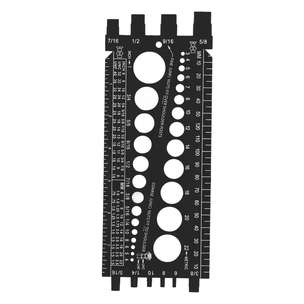 Гайка болт винт калибр многофункциональный дюймовый метрический быстрая идентификация гайка болт резьба проверка для W