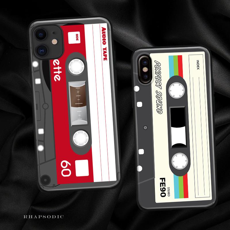 Retro Audio Cassette Vintage 80s Style Soft Silicone Phone Case Cover Shell For iPhone 6s 7 8 Plus X XR XS 11 12 13 Mini Pro Max