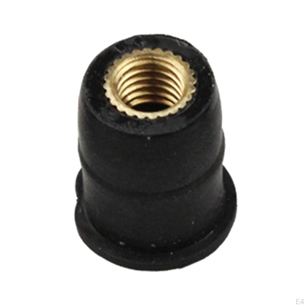 5 Pieces Windshield Rubber Motorcycle Nuts Replaces Universal Repair Parts Brass Nut Fairing