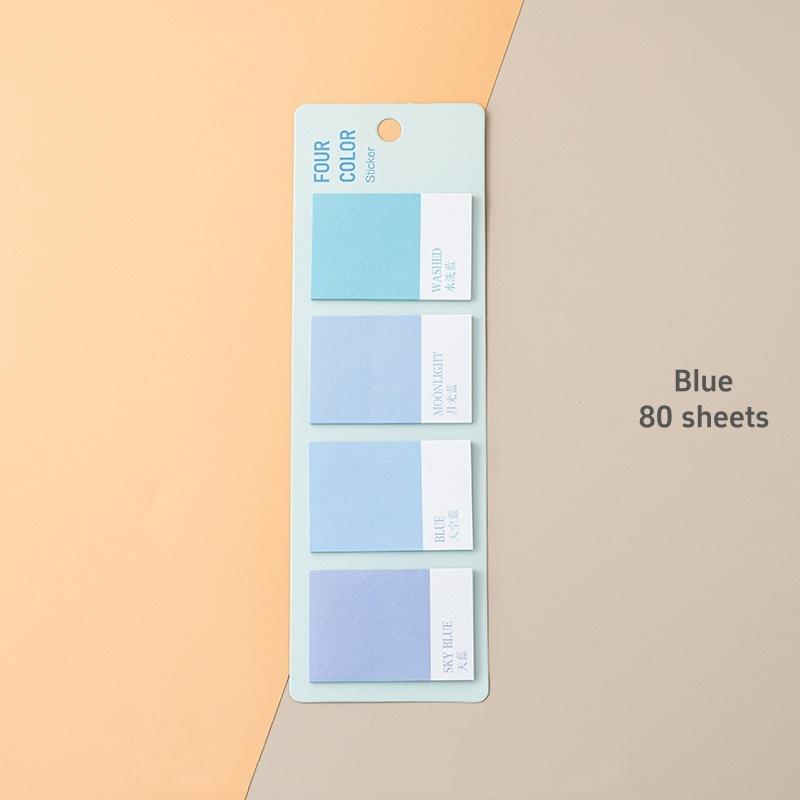 1/4 шт. Нежная цветовая схема липучки градиентная серия квадратные индексные бирки наклейки блокнот самоклеящийся дневник
