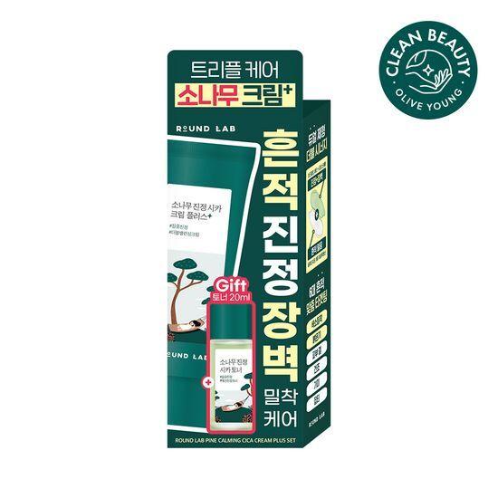 ROUND LAB Pine Calming Cica Cream Plus 60ml (+Toner 20ml)