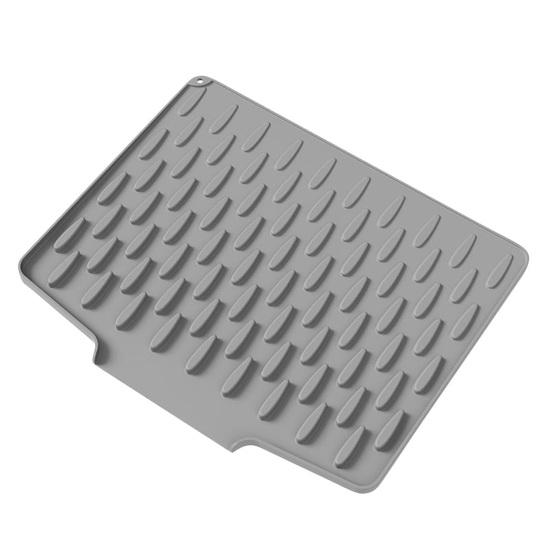 Коврик для сушки посуды Силиконовый Термостойкий Коврик на столешницу Нескользящий Кухонный коврик для сушки Защищает поверхности Предотвращает скопление воды для раковины